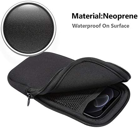 Носачки куќиште, телефонски ракав на Neoprene, 6,1 инчи Универзална мобилна торбичка мобилна торба со патент компатибилна со Samsung