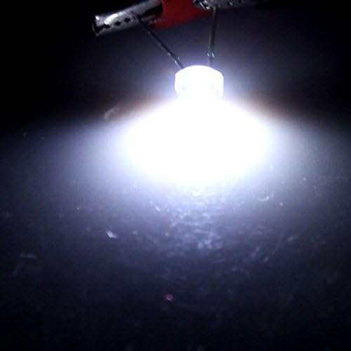 IiVverr 30pcs 5 mm тркалезна глава Ултра-светло бело LED светло за емитување на диоди (30 парчиња 5мм околу главата ултра-светло