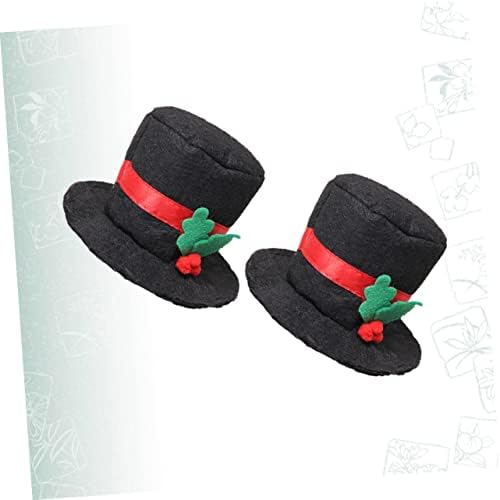Sewacc 2pcs la Black Hat Nativity костуми улога на костум куче зимски капачиња куче Божиќна капа кученце капачиња миленичиња за