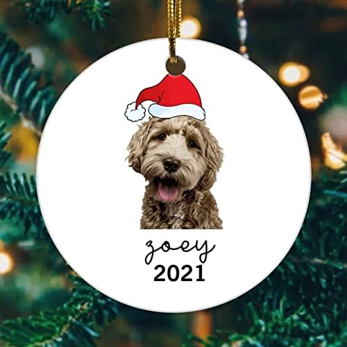 Персонализирано куче Божиќно украс кафеав кокапо кучиња украси кокапу за loversубители на кучиња кучиња 1 -ви божиќно семејство кучиња