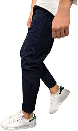 Gdjgta Pant for Men Casual Loose Stripe Pocket Sweatpant Pansouns Jogger Hip Hop Тенок