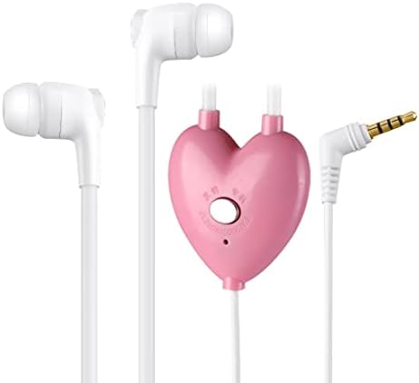 Слушалки за слушалки на цевката IBrain Air Tube со микрофон Airtube Airbuds со 3,5 mm приклучок за компјутер, лаптоп, мобилен телефон - розова