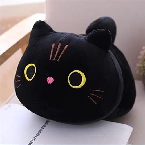 Цртан филм Фукар, мачка кукла Симпатична тркалезна око маче фрли перница плишна црна боја
