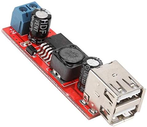 Модул за регулатор на регулаторот на напон на двојна USB на USB, 9V/12V/24V/36V до 5VDC-DC возило за полнење 3a Бак фино работно време