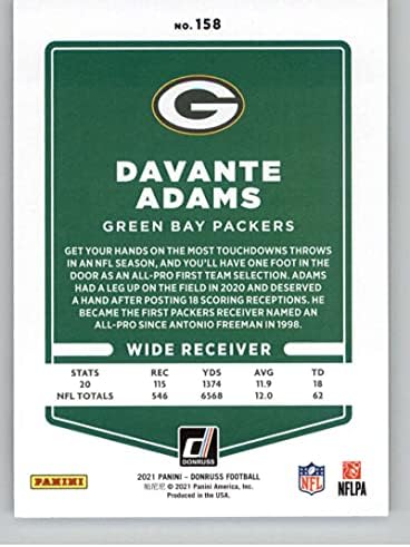 2021 Donruss 158 Davante Adams Green Bay Packers NFL фудбалска картичка NM-MT