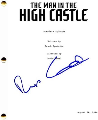 Руфус Сивел го потпиша автограмот - Човекот во целосниот пилот -скрипта на Високиот замок - Руперт Еванс, диџеј Квалс, опасна убавина, витез