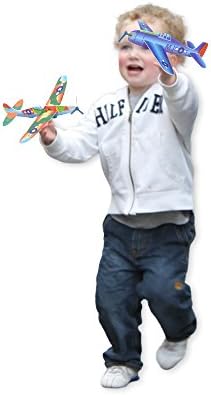 Играчки биг Мо 24 Пакет 8 Инчен Едрилица Авиони - Роденденска Забава Корист Авион, Голема Награда, Материјал Едрилица, Летање