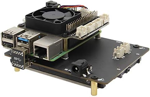 Geekworm Raspberry Pi 4 SATA Storage, x825 v2.0 2,5 инчи SATA HDD/SSD експанзија табла UASP поддржана компатибилна со Raspberry PI 4 Model B 1GB/2GB/4GB/8GB
