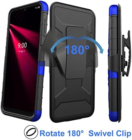 Ailiber За T-Mobile Revvl V 4g Телефон Случај, Revvl V 4G 2021 Случај Футрола Со Заштитник На Екранот, Вртлив Појас Клип Футрола