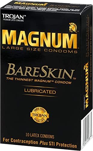 Тројански магнум Барескин ги подмачкува латекс -кондомите - 10 КТ, пакет од 3
