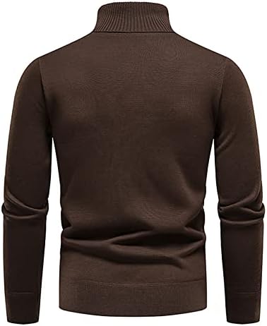 Џемпер на Xiaxogool за мажи, машки тенок фит џемпер од желка 2022 обичен памук искривен плетен пулвер дното на дното на дното