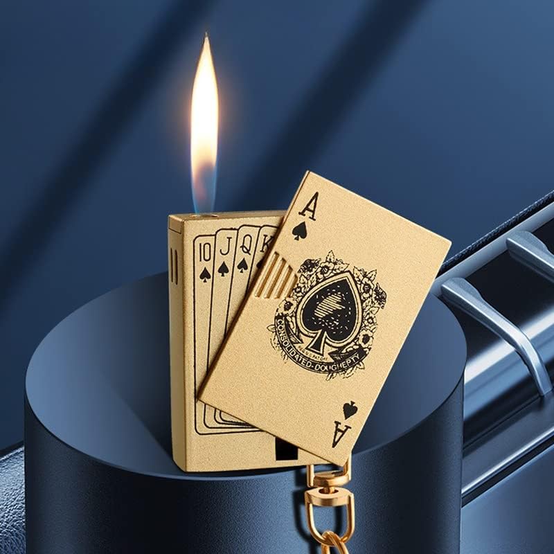 Полесен факел, интересен топол црвен пламен за полнење на бутан, запалка, метален покер, кул дизајн полесен, роденден, подарок за мажи