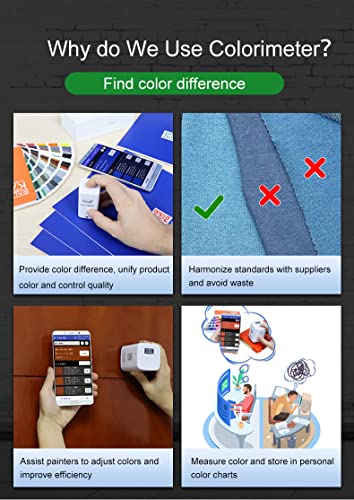 LS170 Колометар со апликација за мерач на боја за обложување на боја, пластична хартија пластична метална боја разлика во разликата во бојата