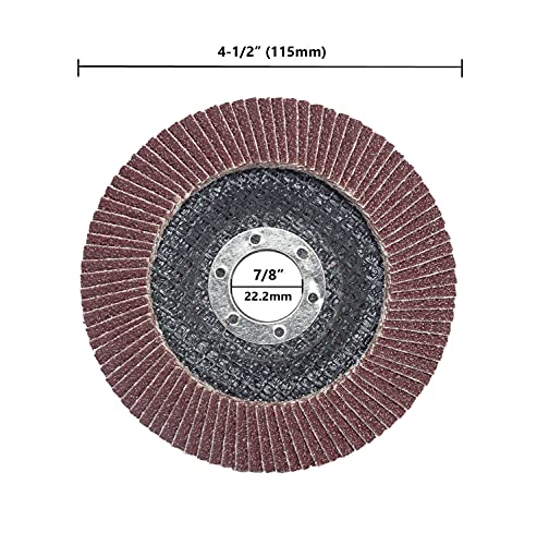 Дискови за размавта 50 парчиња 4,5 инчи 40 дискови за мелење на мелење 4 1/2 Пескарење тркала за мелење Алуминиум оксид абразиви