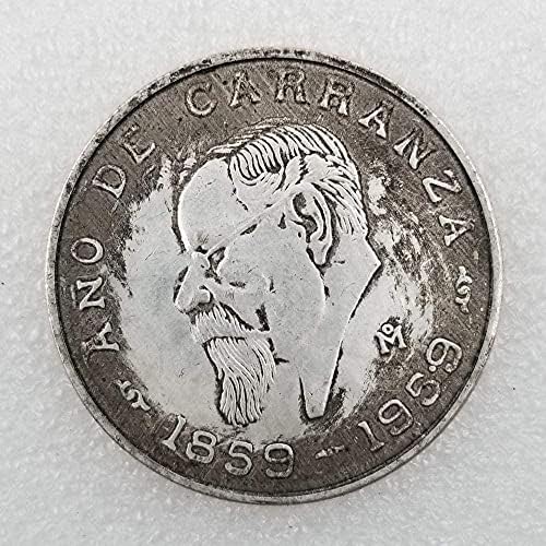 Антички Занаети 1859-1959 Мексикански Месинг Позлатени Сребро Прави Стариот 0059коин Колекција Комеморативна Монета