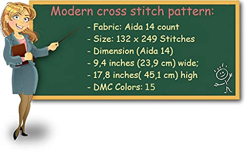 Cross Stitch Model Cristmas Pdf, Pdf, Goodnight Moon Moder, Cartive Leasy Printable Simble Simple Simple DMC Cross Stitch Chart за почетници, Diy Decor Decor, материјали не се вклучени