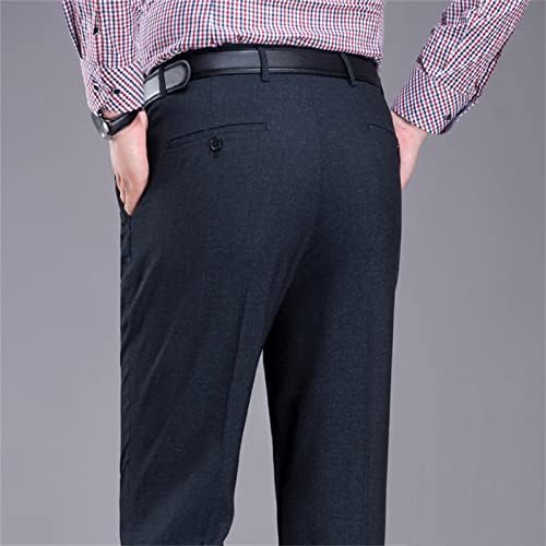 Основни машки високи половини лабави панталони опуштени вклопуваат удобност каки фустан панталони светло деловно цврсто боја