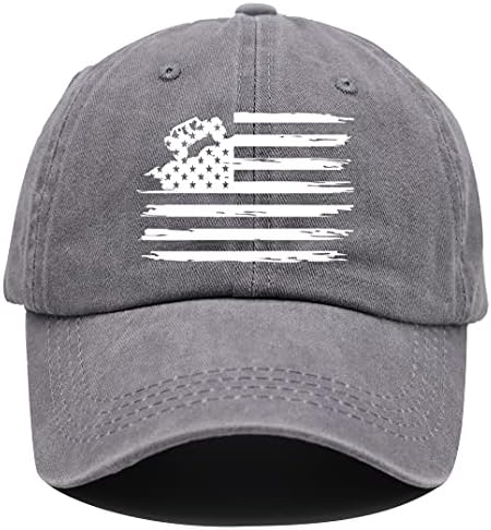 ХХНЛБ Американско знаме Камион Хет, прилагодлива американска знаме автомобил безбол капаче потресено ретро измиено за мажи жени
