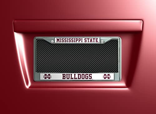 NCAA MISSISSIPPI State Bulldogs Стандардна рамка за регистарска табличка со хром