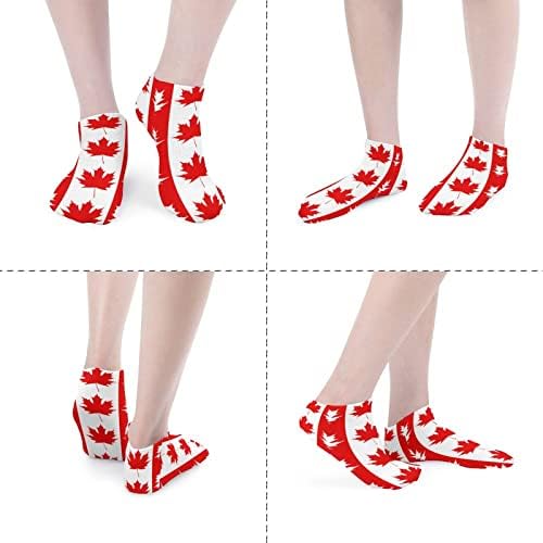 Канадски лисја од лисја на глуждот меки без шоу чорапи перница со ниски исечени чорапи 5 пара за мажи жени