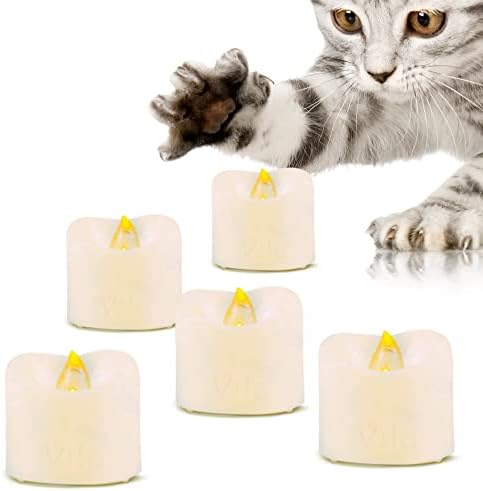 Вила 12 Спакувајте Мачка Безбедни Свеќи Без Пламен, Без Ризик од пожар, Спомен, Ноќта На Вештерките, Уживајте Во Топлината И Романтиката На