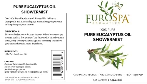 Еуроспо ароматика чист еукалиптус масло за туширање и спреј за пареа, се -природен премиум ароматерапија есенцијални масла - разновидни пакувања, 2 мл