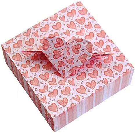 Комплет за хартија Оригами за деца Возрасни, 200 чаршафи срцев двострана плоштад Оригами хартија за декорација на DIY, занаетчиска хартија,