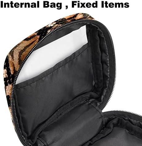 Период торба, санитарна торба за складирање на салфетка, торбичка за периоди, торба за шминка за патувања, текстура на леопард