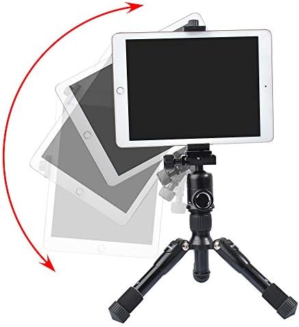 Држач за iPad, Адаптер за Монтирање На Таблет Статив и Бленда за Камера 6,3-9,25 инчи Прилагодлива Стегач За Блог Компатибилен Со iPad
