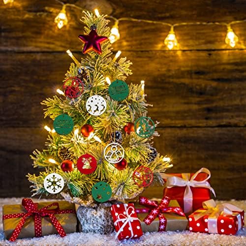 Оранации на елката на елката на Кедерва, 36 парчиња елка почувствува украси за украси за Божиќни празници