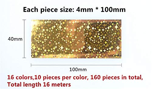 Xichen 160 парчиња starsвездени starsвезди на небото на налепници за нокти Совети за налепници на фолија за пренесување на лепила