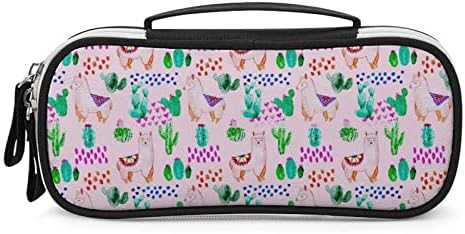 Симпатична лама кактус шема обичен лаптоп ранец за рак на рамо за рамо патување со патеки со џебови за мажи жени