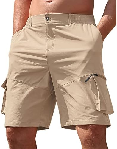 Волдорски машка машка директна мулти-џебови од карго шорцеви летни спортски еластични шорцеви за влечење