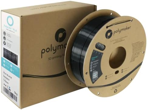 Полимикер свилен пламен 1,75мм, сјајна црна плата 3D печатач за печатач свила 1 кг - полилит 1,75 пламен -филамент свила црна филамент