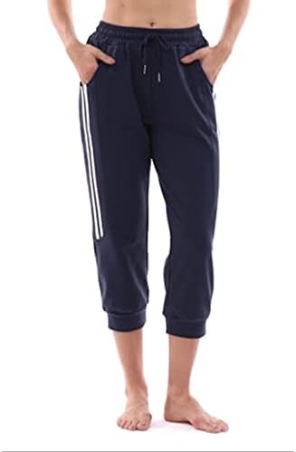 Caidенски женски каприци за џемпери на капри панталони со џебови со џебови capri џогери капри јога панталони за тренингот за џемпери