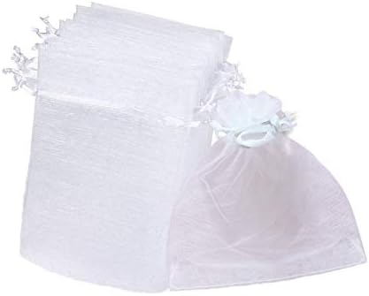 ЛАКСОН 30 ПЦС торби за накит, 5 × 4 инчи анти-прекин на органза торби со влечење, користени за свадби, Божиќ, бонбони, накит, козметика,