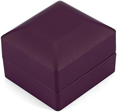 ZJchao Прстен Кутија Со Led, LED Прстен Кутија Квадратни Осветлени Прстен Кутија За Складирање Накит Случај Подарок Прстен Случај Накит