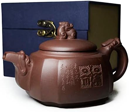Yxhupot чајник 300ml /10oz Кинески јксинг глина Зиша оригинален змеј змеј рачка лавов капаче Гонгфу инфузер лабав чај