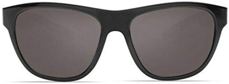Коста Дел Мар Машки Очила За Сонце Бејсајд, Сјајна Црна/Сива Поларизирана-580П, 56 мм