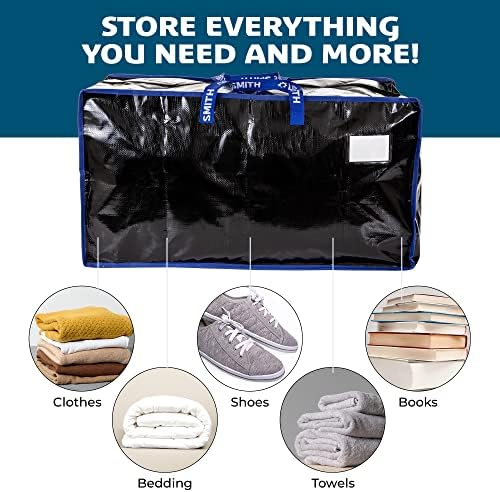 Торби За Складирање облека Со Патент-4 Пакување Тешки Торби За Движење Екстра Големи-Складирање На Студентски Домови Торби За Пакување Торби За Преместување На Осн