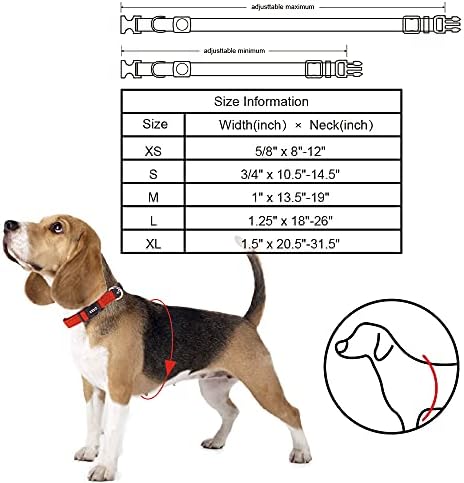Kruz Pet KZA102-02S Mesh Dog Coock за мали, средни, големи кучиња, прилагодлива јака на вратот, мека, лесна, дише, удобност вклопување -
