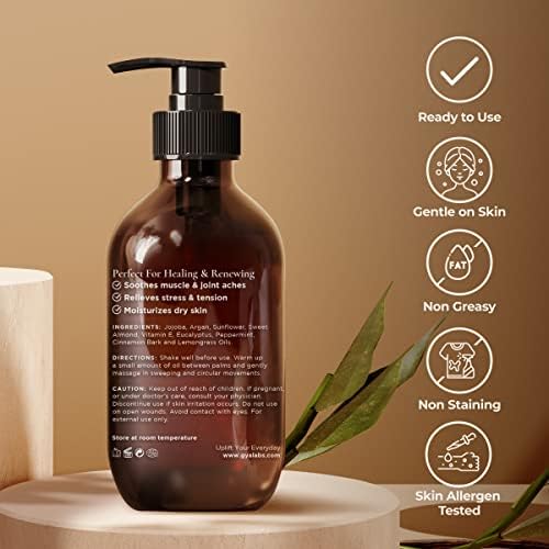 Органско рузмарин есенцијално масло за раст на косата и смирувачки сет за масло за масажа - сет на есенцијални масла од чисто терапевтско одделение - лаборатории GYA