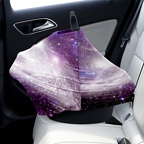 Бебе автомобилско седиште опфаќа простор галаксија виолетова starsвезди медицинска сестра покритие со шамија за доење на шамија за шамија за бебиња мултиузула за но