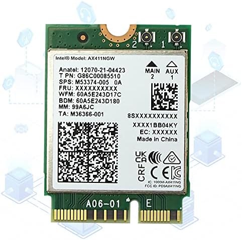 Лијан Мо за lntel ax411 wifi 6e CNVI Tri-band 2.4 | 5 | & 6GHz DCT Безжична CRF картичка AX411NGW 802.11AX 2.4Gbps Bluetooth