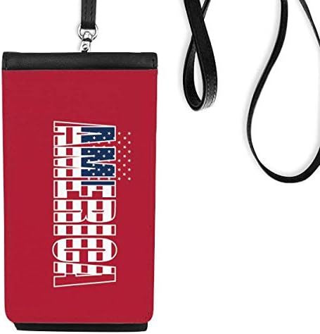 Америка САД Име на земја, телефон Телефонски чанта, виси мобилна торбичка, црн џеб