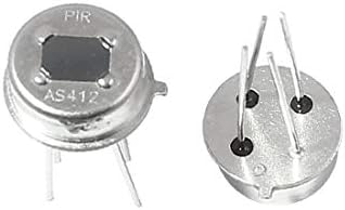 X-Dree 2 PCS AS412 4 Pin Pyroelectric PIR сензор Човечки инфрацрвен IR детектор (2 парчиња AS412 piroelettrico pir ir infrarosso