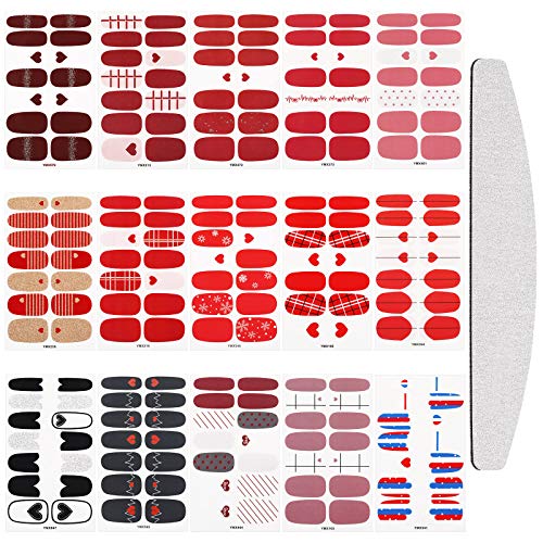 15 чаршафи за ден на вineубените, нокти, ленти за уметност налепници целосни обвивки самолепливи налепници за лак