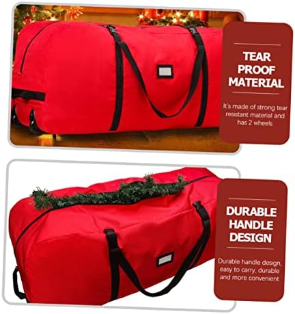 Валиклуд Торба За Чување Новогодишна Елка Божиќни Торби За Подароци Торба За Подароци За Вештачко Складирање На Дрво Оксфорд Ткаенина Водоотпорна Црвена Торба За