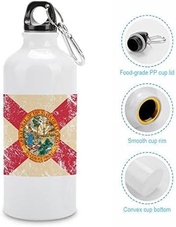 Флорида државно знаме Спортско шише со шише со вода што може да се употреби со алуминиумско изолирано кригла за отворено