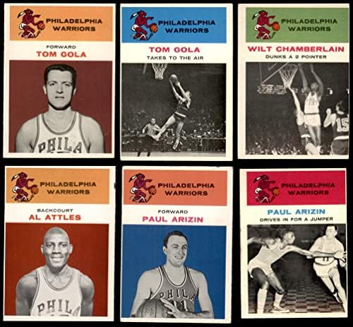 1961-62 Флеер Филаделфија воини тим сет w/o Wilt Chamberlain Philadelphia Warriors VG Warriors